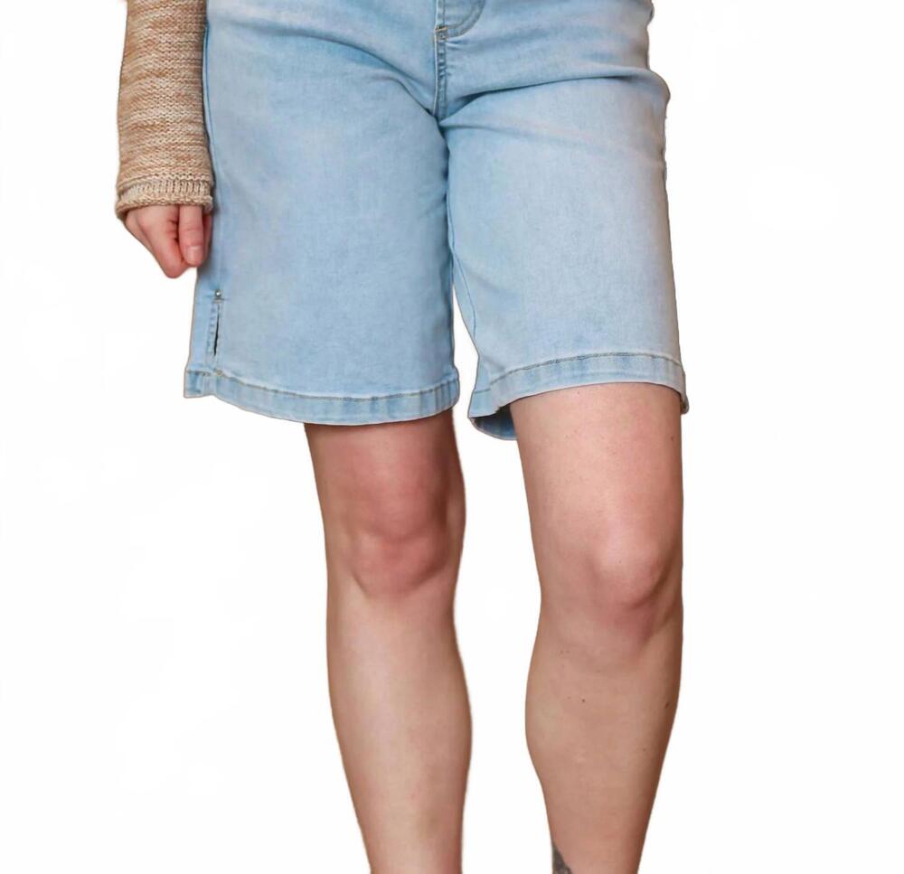 NEW LYSSE lennon everyday bermuda short in bleached blue